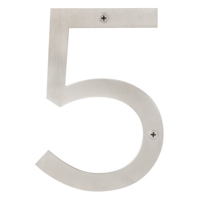 Stainless Steel house number, 6"