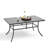 6-Person Steel Patio Dining Set with Rectangular Table