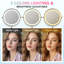 Miroir de maquillage mural rond 8,5 ", miroir de meuble-lavabo grossissant 1x / 15x rechargeable, nickel-985677270