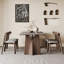 Table moderne en frêne blanc avec chaises en chêne-102188232