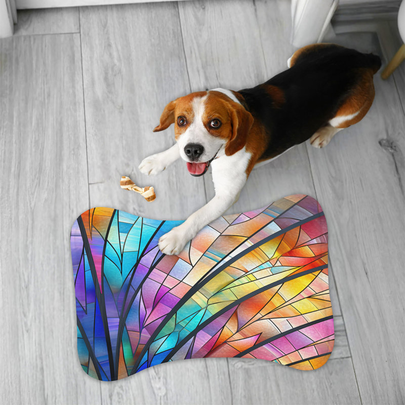 Tapis géométrique en forme d'os 1 pièce