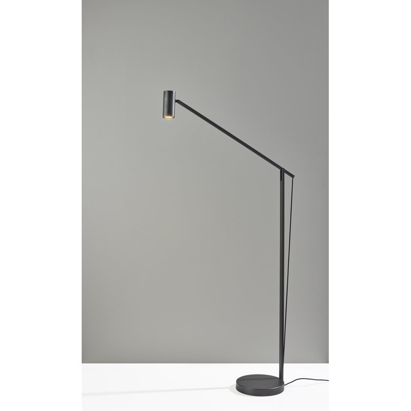 Newman 58'' LED Task Floor Lamp, Lacquered Burnished Brass Finish