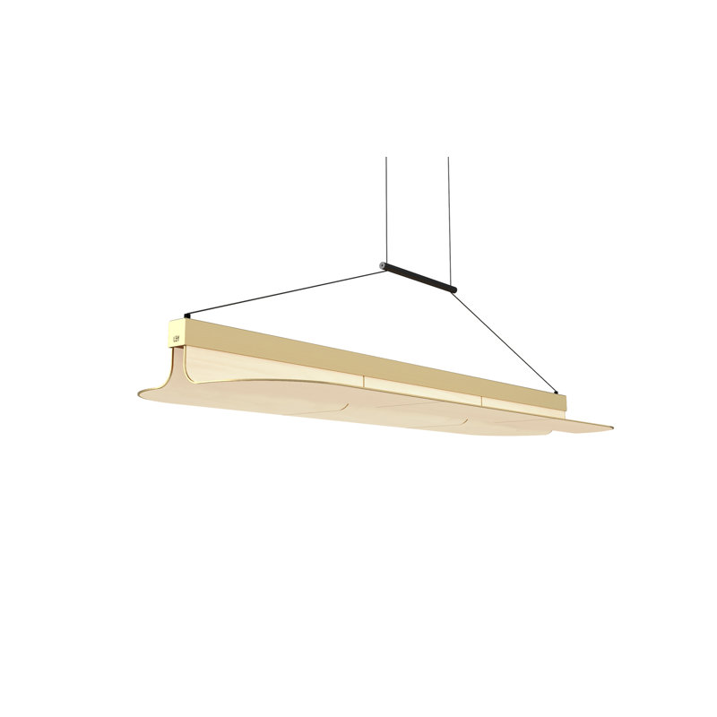 Omma 1 - Light LED Pendant, Natural Cherry, Gold