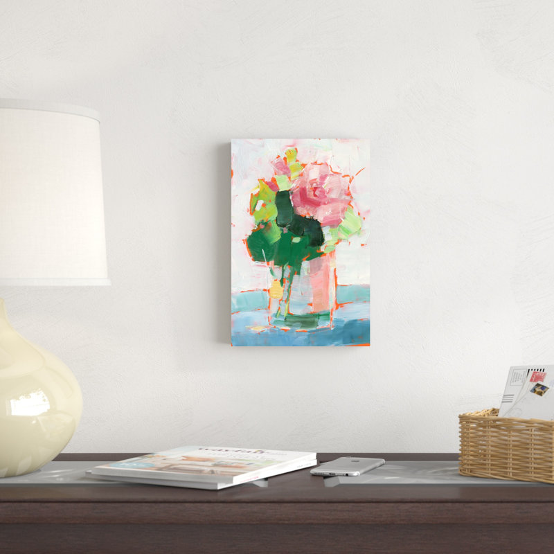 Fleurs coupées I, H 12 po x l 8 po x P 1,25 po