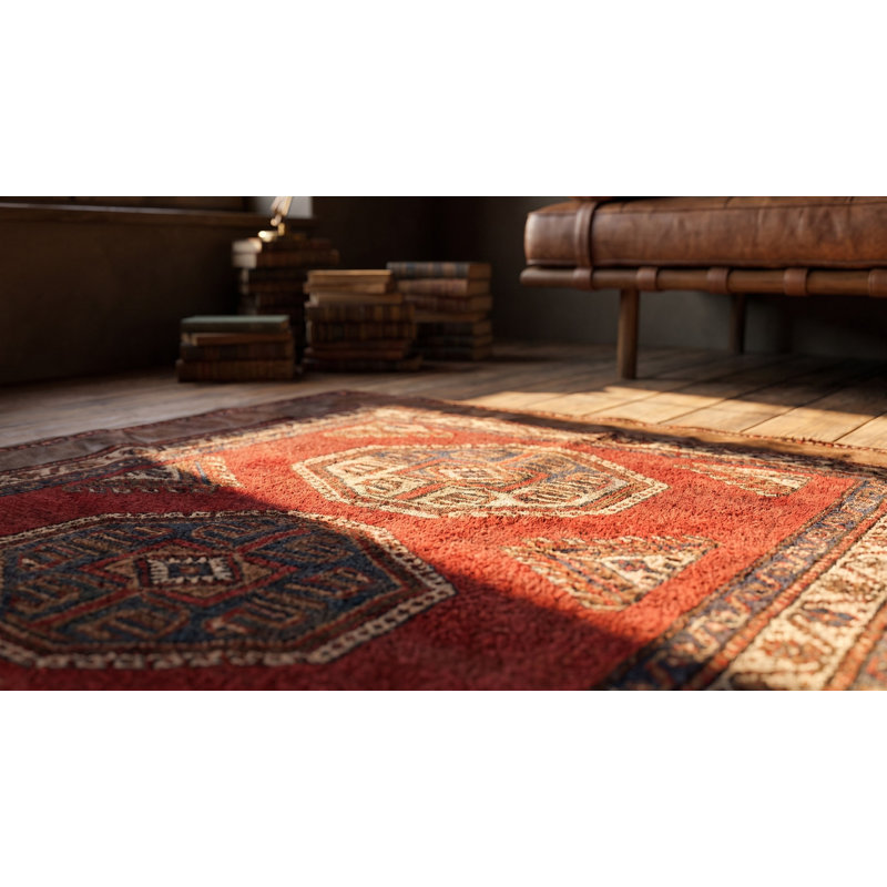 Hand Knotted Wool Floral Area Rug in Pink