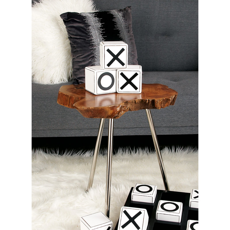 Solid Wood Top End Table