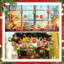54 mini décorations de boules de Noël - 1,18 po - Décorations suspendues incassables à rayures rouges et vert lime pour arbre de Noël et fête des Fêtes