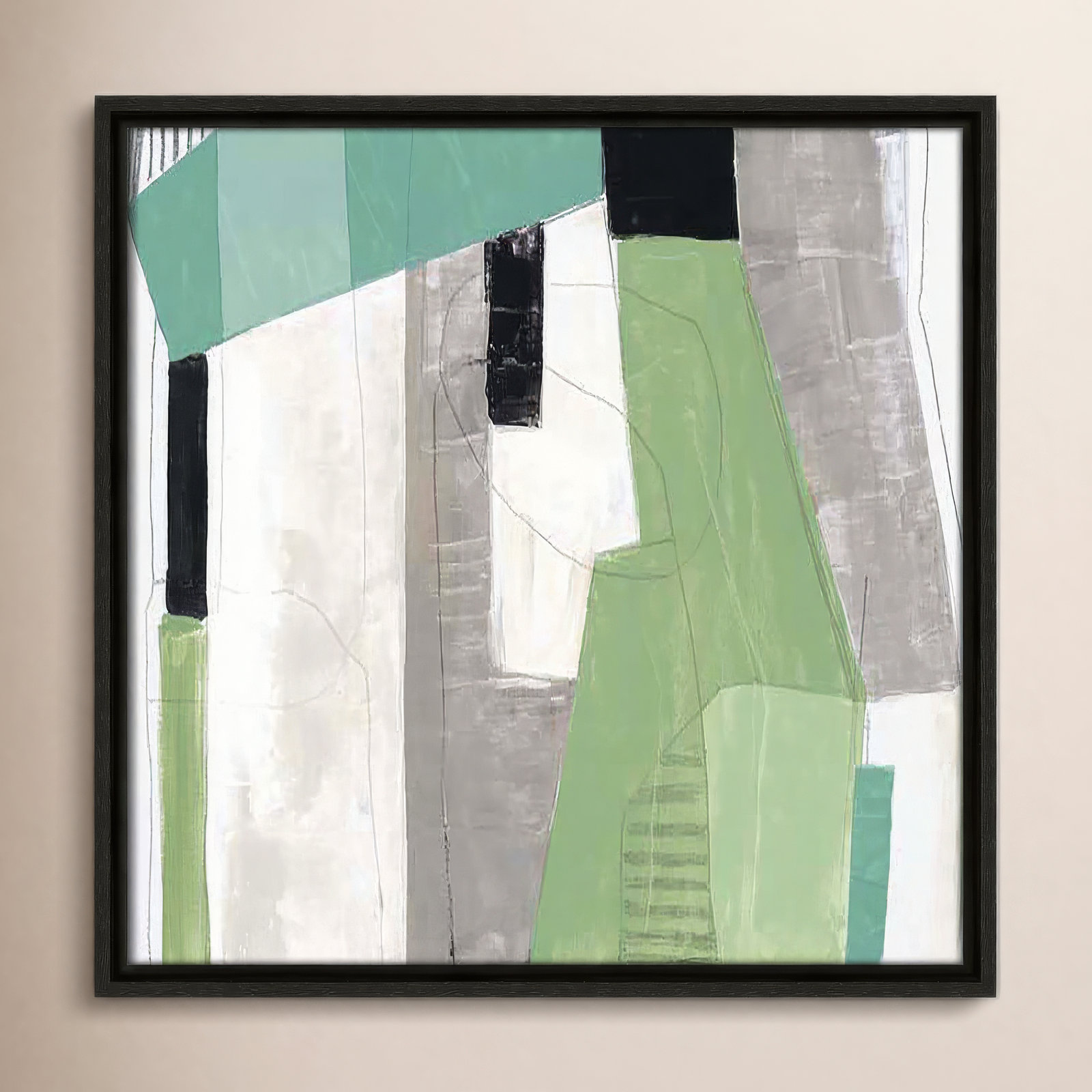 Evergreen Essence I Print, 17.5" H x 17.5" W x 2" D, Espresso Floater Framed