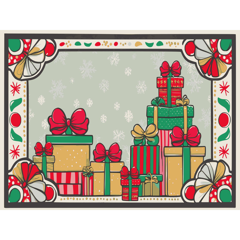 Tapis vacances de Noël The Holiday Aisle®, Rectangulaire 7 pi x 10 pi