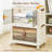 16 Gal Stackable Storage Bins With Lid 3 Pack Plastic Collapsible Storage Cabinet Foldable Folding Box Organizer/Storage Container Cart With Wheel And Door White