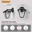Outdoor Wall Light, E27 Bulb Cap, Mains Powered, IP65 Weatherproof, Modern Design With Clear Shade
