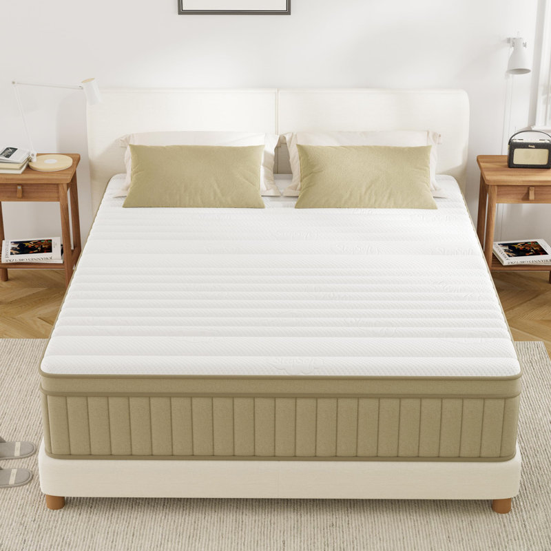 Mattress  10&14Inch Firm Mattress In A Box,Hybrid Memory Foam Mattress With Individual Pocket Spring For Motion Isolation & Pressure Relief, Certipur-US