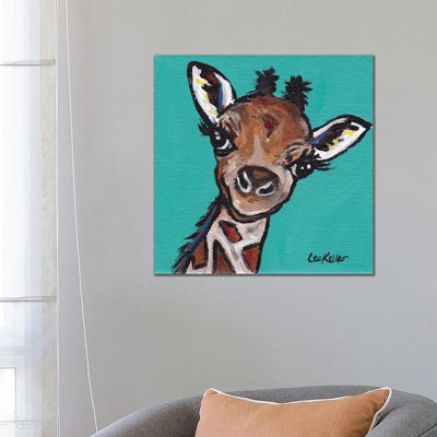 Lucy The Giraffe 1 Piece Wrapped Canvas Painting