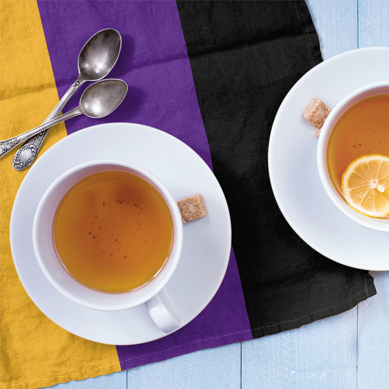 Stripe Tea Towel Kitchen Towel, Cotton Blend, Gold/Purple/Black Los Angeles Basketball