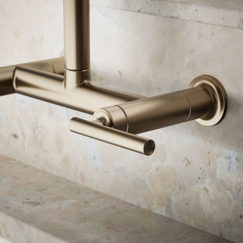 Purist Bridge Faucet, Bronze brossé éclatant