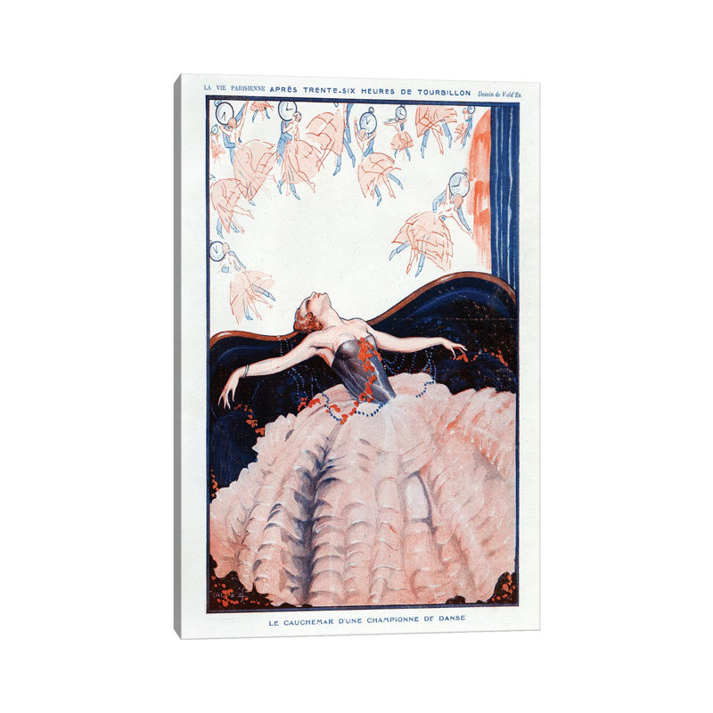 1923 La Vie Parisienne Magazine Plate 1 Piece Wall Art on Canvas, 30.48 cm H x 45.72 cm W, Canvas