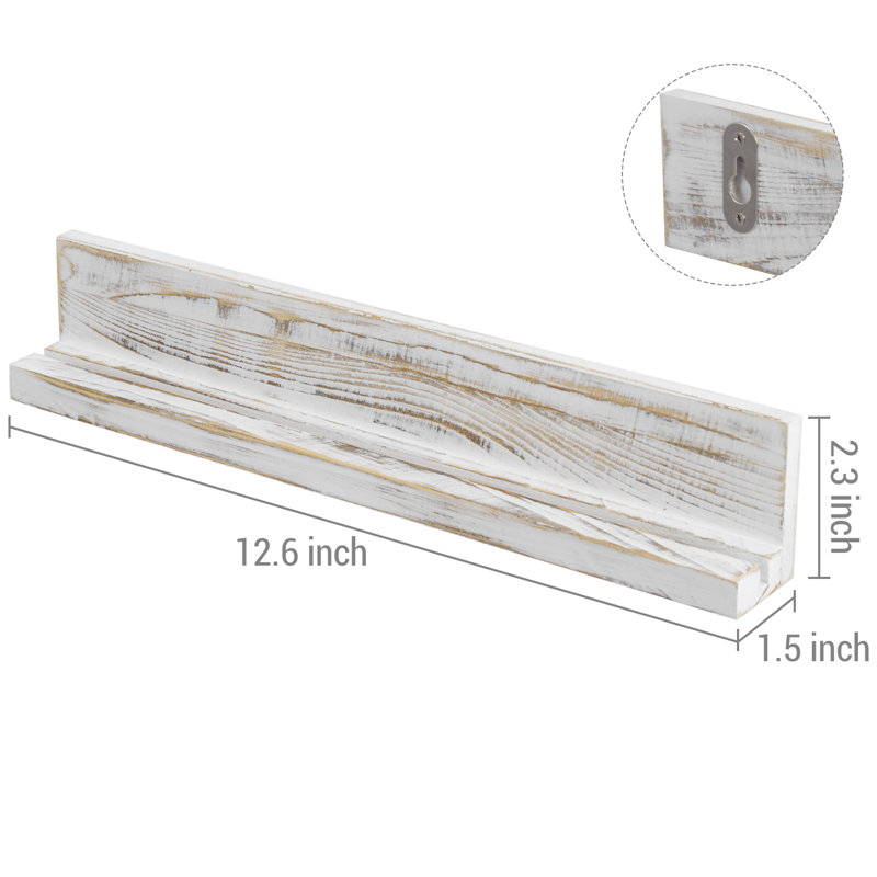 3 Piece Pine Solid Wood Floating Shelf