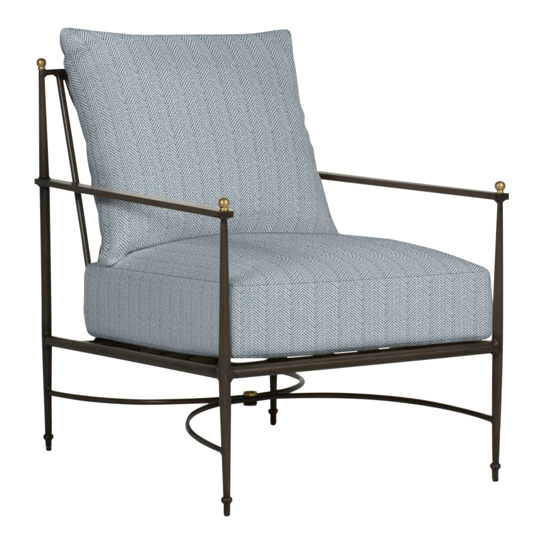 Roma Patio Chair with Cushions, No Welt, Perigold Posh Sky
