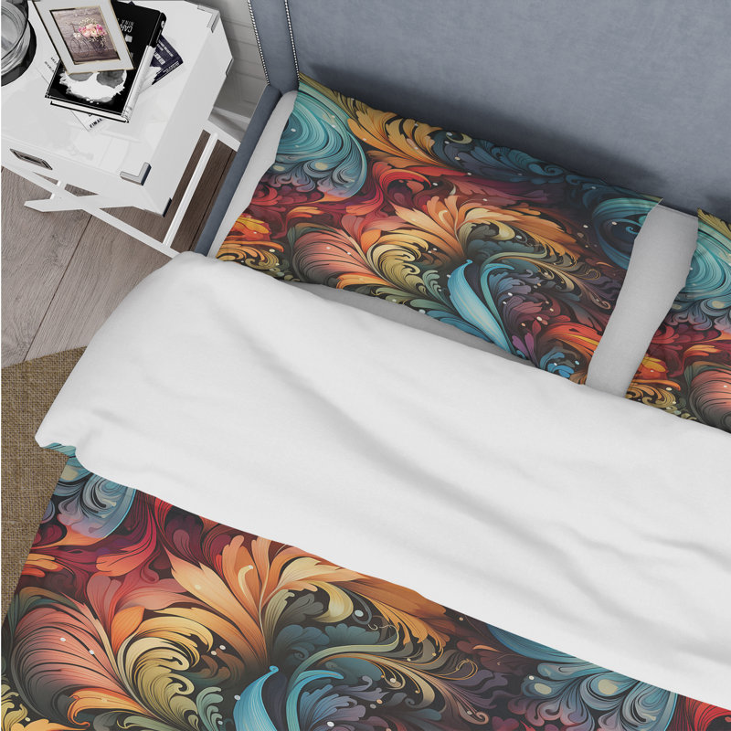 Ensemble de housse de couette Celestial Whirls, Housse de couette pour très grand lit et 2 très