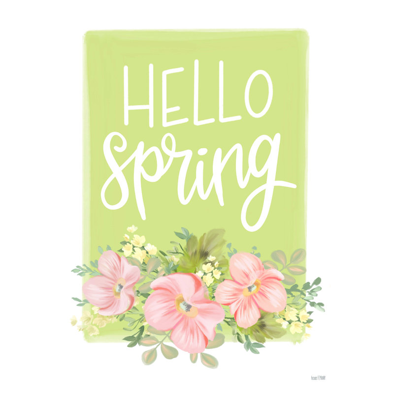 «Hello Spring Floral» par House Fenway, reproduction sur toile tendue, H 16 po x l 12 po