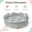 Canapé-lit rond pour chien de 66 cm (26 po) avec housse de coussin amovible, pouvant supporter jusqu'à 36 kg (80 lb)