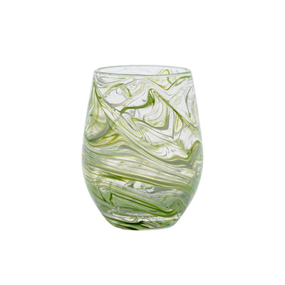 Puro Marbled Stemless Wine Glass