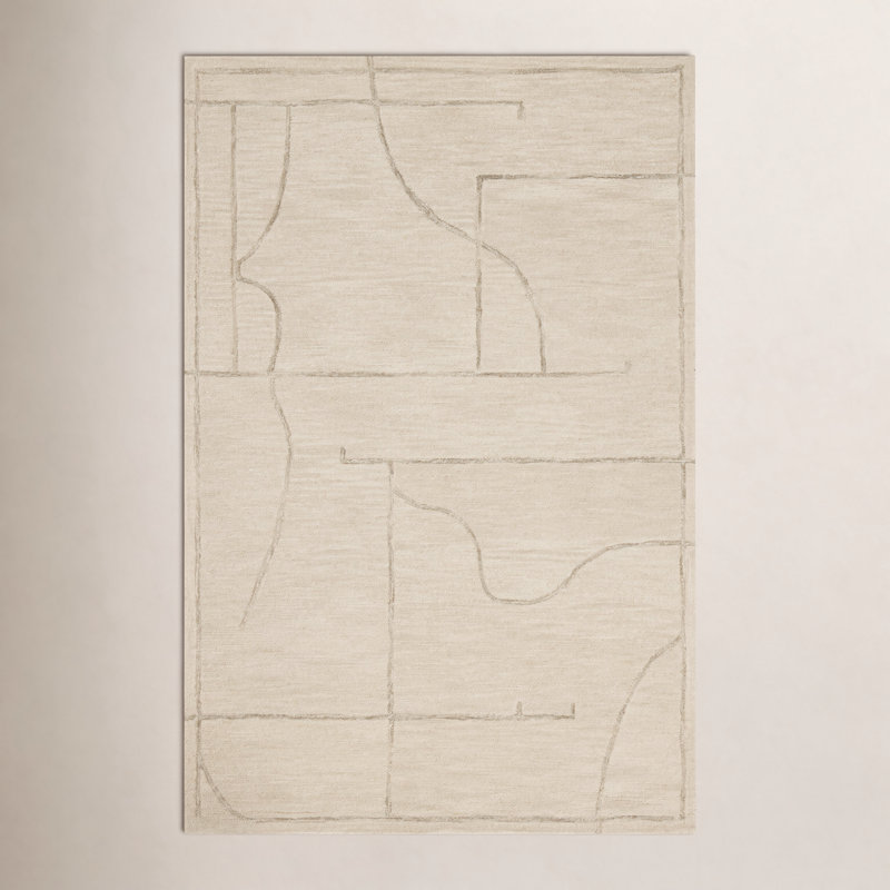 Jeremiah Brent x Loloi Barrow Ivory / Taupe Area Rug, Square 1'6"