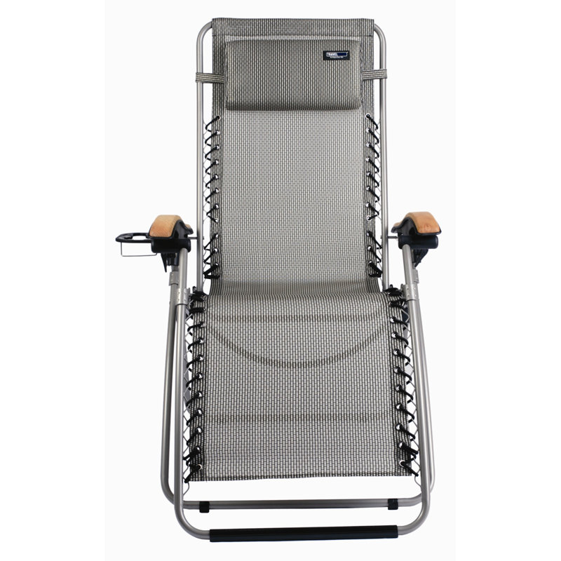 Martinsburg Folding Zero Gravity Chair, Salt and Pepper