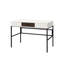 Bureau intégré - Largeur de 108 cm (42,58 po) - Finition naturelle et noire - Porte - Surface de travail spacieuse et tiroir
