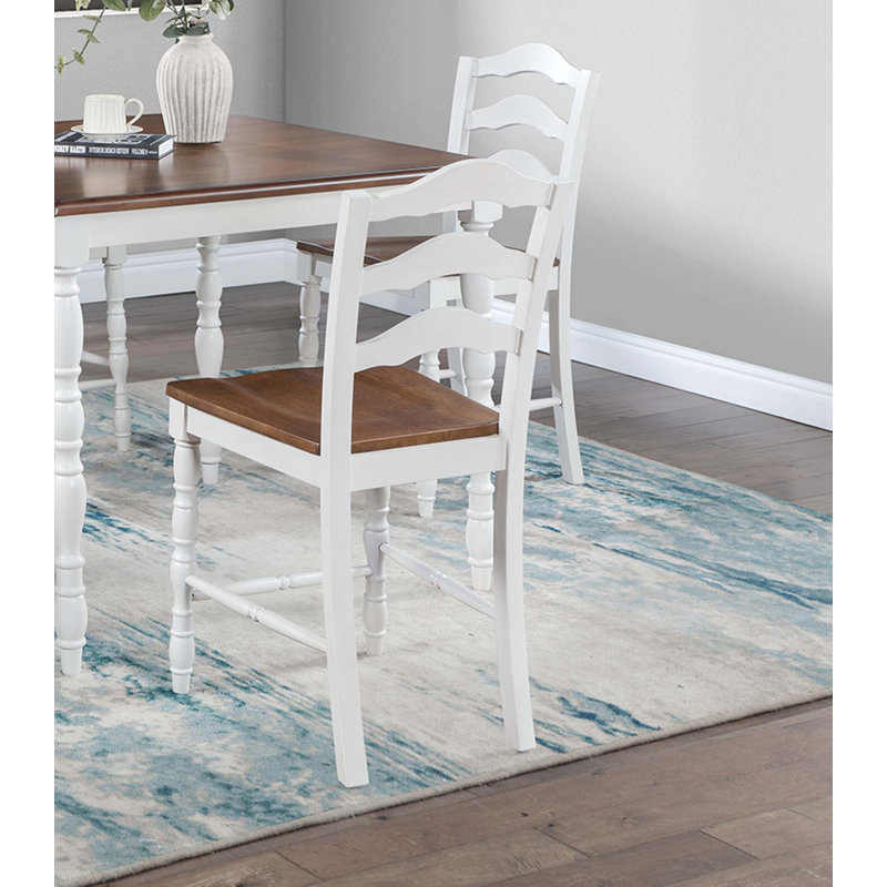 5-Pc Counter Height Dining Set Dining Table 4 X Chairs Wood Grain Look Table Top Classic Dining Room