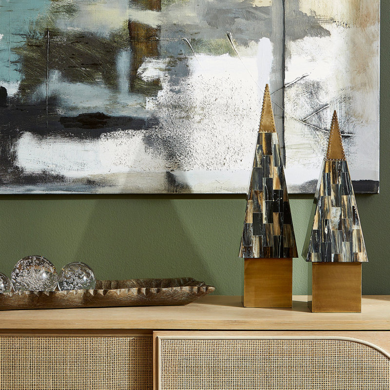 Lorenza Solid Wood Tray, 2" H x 32" W x 9" D