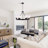 6 - Light Dimmable Wagon Wheel Chandelier