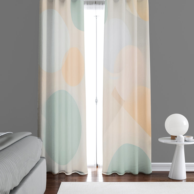 Beitske Semi Sheer Curtain Pair, 40" W x 82" L