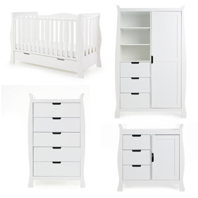 Stamford Cot Bed 4-Piece Nursery Furniture Set