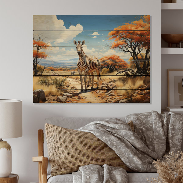 Bungalow Rose African Savannah Stroll III On Wood Print | Wayfair