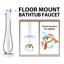 Robinet de baignoire autoportant à poignée simple avec inverseur-108936117