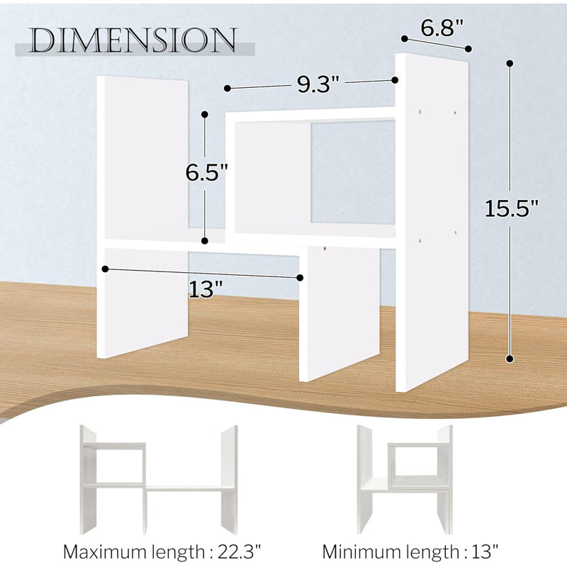 Support de rangement de bureau Cadeaux d'anniversaire - Jouet - Décoration intérieure | - Présentoir rotatif de style libre - Tablette de support naturel véritable (blanc)