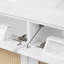 Meuble-lavabo de 60 po avec lavabo double (lavabo SMC), grand espace de rangement avec 2 plateaux basculants / tiroirs rabattables et 4 portes à fermeture douce, pieds en bois massif et boutons en métal argenté, blanc-732320345