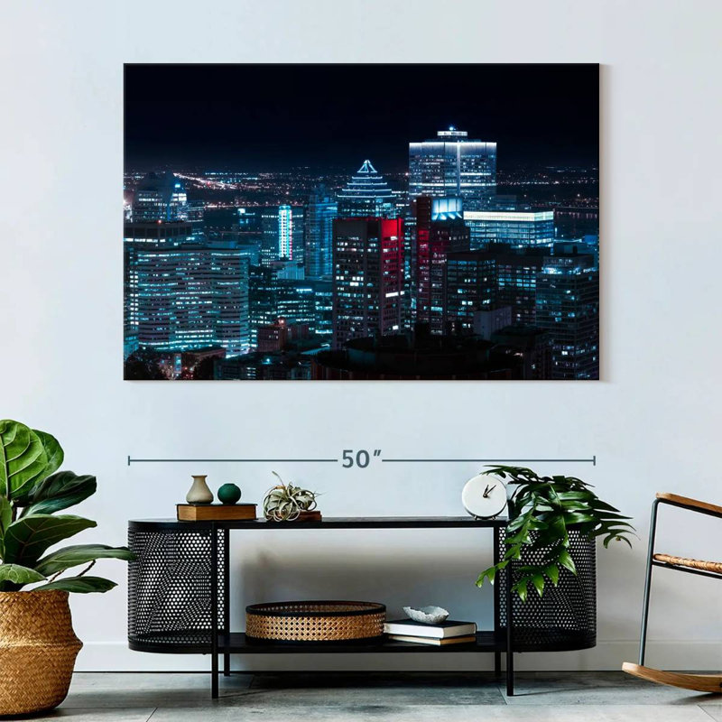 Nicci lumières du centre-ville de Montréal, H 34 po x l 51 po