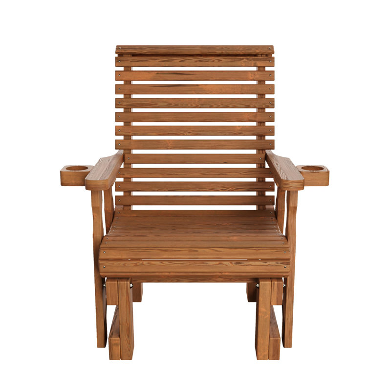 Fauteuil oscillant traité Amish Casual 600 lb, Chêne teinté