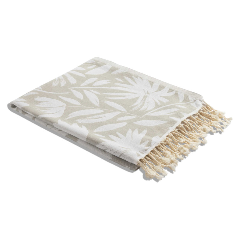Serviette de plage en coton biologique Chanyah, Gris