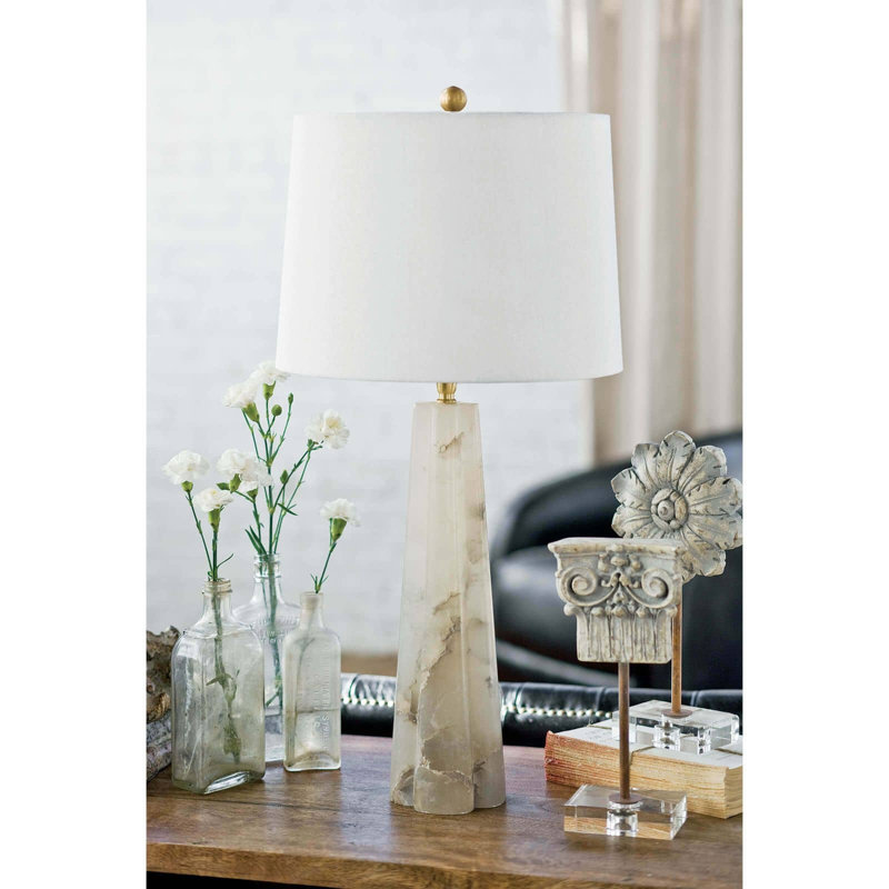 Regina Andrew Quatrefoil Alabaster Table Lamp Small