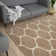 Myshaggy Collection Rugs Trellis Design in Beige