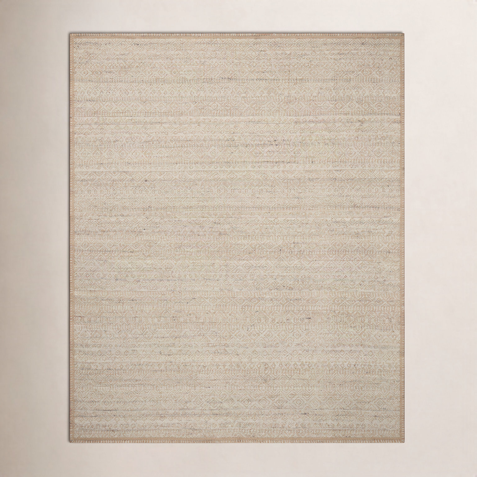 Amber Lewis x Loloi Bowie Ivory Taupe Geometric Rug, Rectangle 2' x 3'