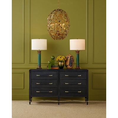 Verona Black Six-Drawer Chest
