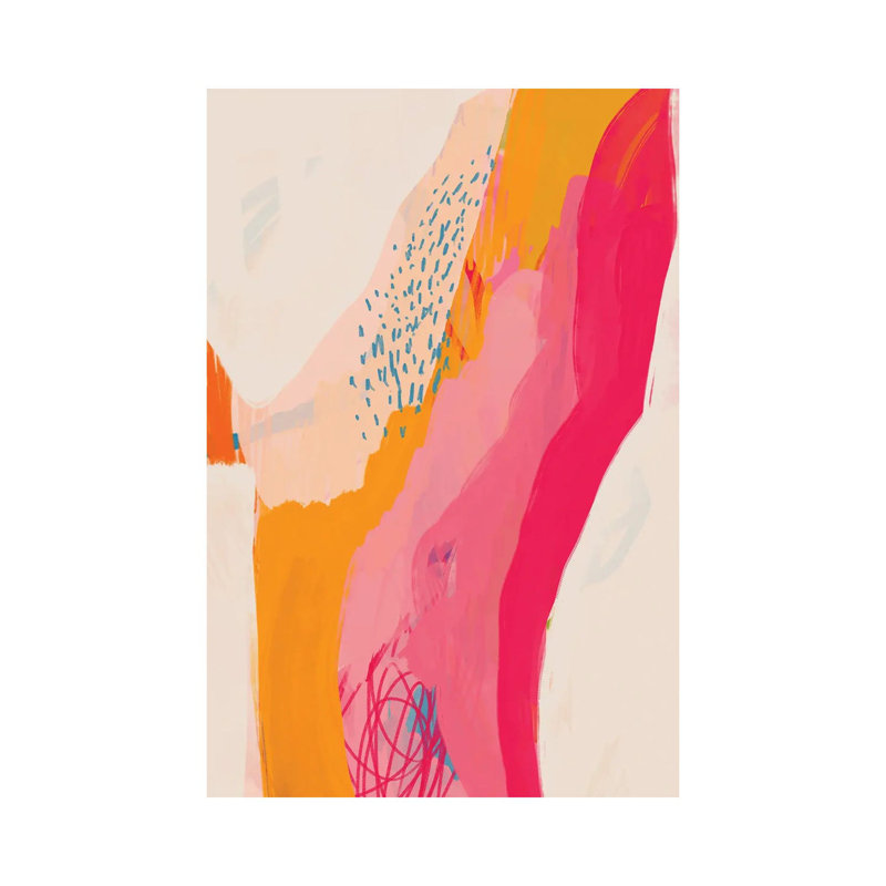 Pink Gold Dotted Abstract by Morgan Harper Nichols - Wrapped Canvas Painting, 20.32 cm H x 30.48 cm W
