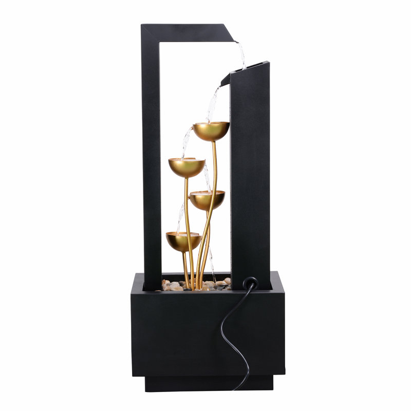 Outdoor Metal Fountain, Black
