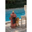 Fontaine à eau avec décorations pour chien et oiseau - 16,2 po x 11 po x 26,8 po - rouge