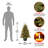 36" H Pre-Lit PVC and PE Potted Artificial Christmas Tree