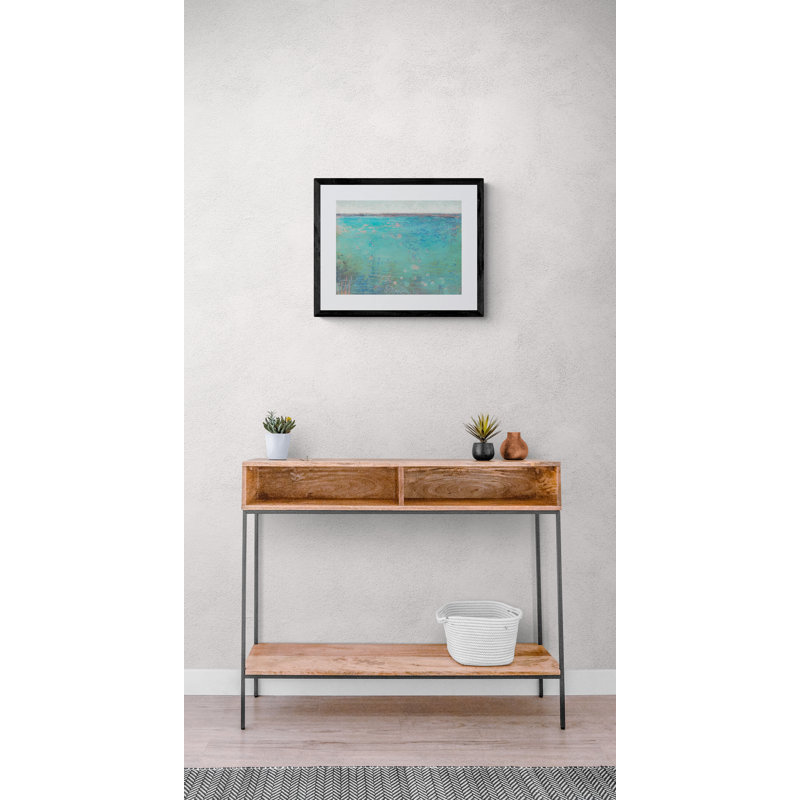Tide's End Print by Victoria Primicias, Black Framed Canvas, 24" H x 32" W